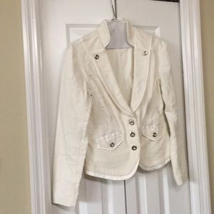 White House Black Market corduroy detail blazer